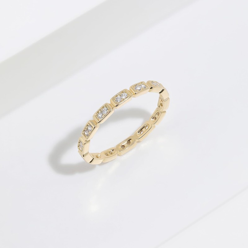 Meissa Silver Thumb Rings for Women, Cubic Zirconia Stackable Eternity