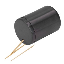 Porta Palillos de Dientes, Porta Palillos de Acero Inoxidable de Alta Calidad, Fácil de Usar para Hoteles y Casas Familiares (Negro)