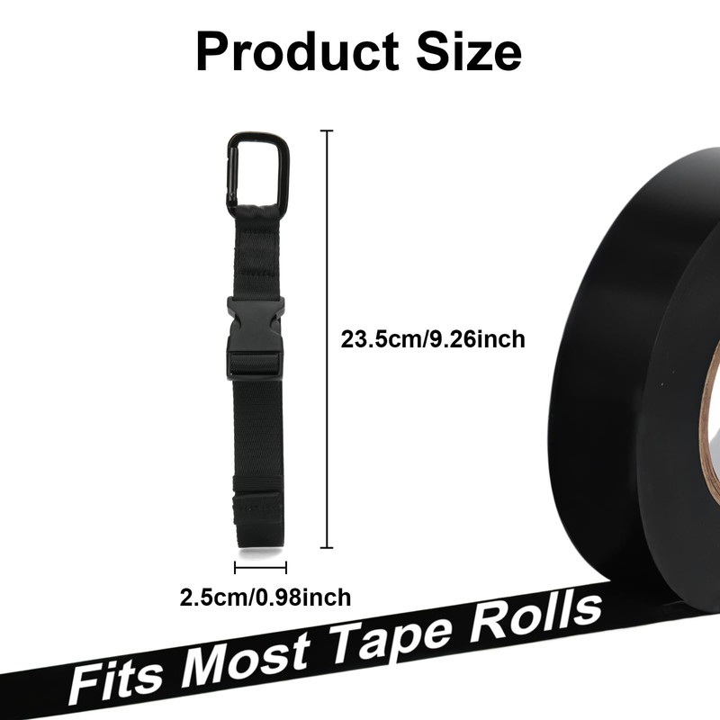 Electrical Tape Holder for Tool Belts, Tape Thong with Carabiner