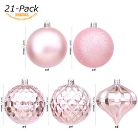 Sea Team Christmas Tree Bauble Set, 60 mm / 2.36", Fine Decorative Items with Colourful & Sparkling Christmas Tree Decoration Theme, 41 Pieces