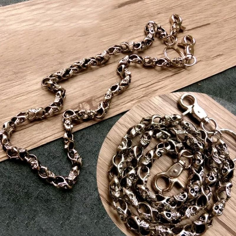 32" All Skull Strong Leash Wallet Chain Biker Trucker Heavy
