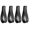 QUARKZMAN Pack of 4 Leather Curtain Rod Holders, 1 x