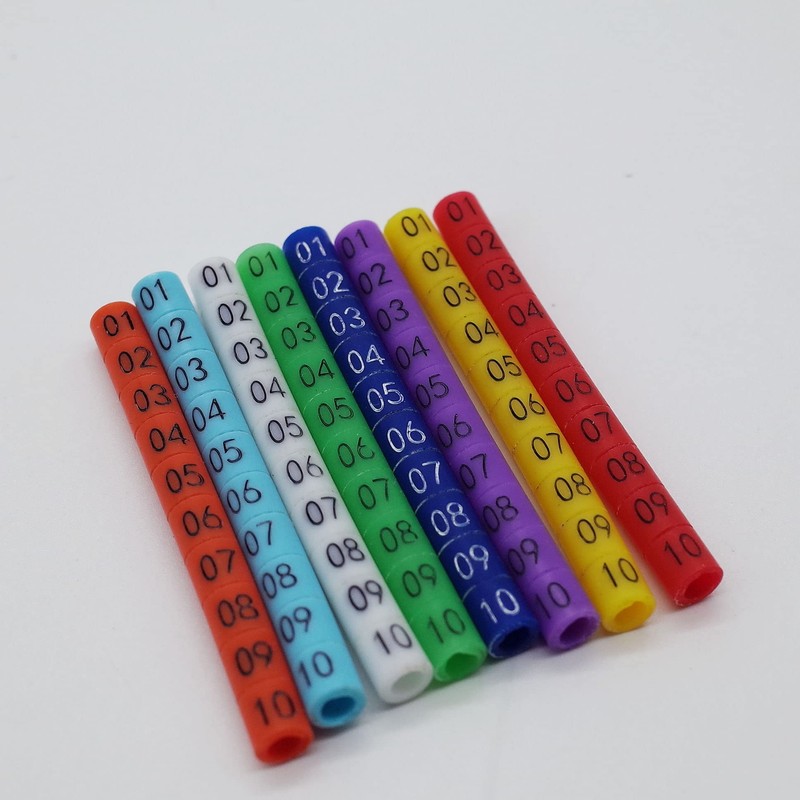 FOIBURELY 80 pcs Numbered Bird Ring Leg Bands for Gouldian