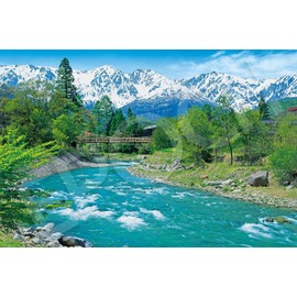 Epoch Company 1000 Piece Jigsaw Puzzle Hakuba Sanzan and Seiryu - Nagano (50 x 75 cm) 09-043s 09-043s with glue and spatula with tickets EPOCH