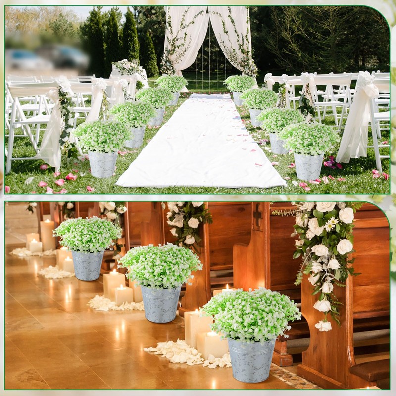 Ninehaoou 228 Pcs Artificial Wedding Flowers Decor Baby Breath Flowers