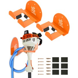 Garage Organizer & Garden Tool Hanger - 2 PACK - 180LB Heavy-Duty Alloy Steel Wall Mount Set, For Stihl Power Tools, Grass Trimmer, Garden Tools, Space-Saving Storage for Garage, Shed, Workshop