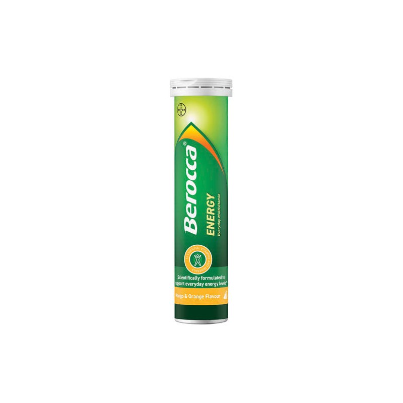 Berocca Energy Mango & Orange Effervescent Tablets 30 Pack