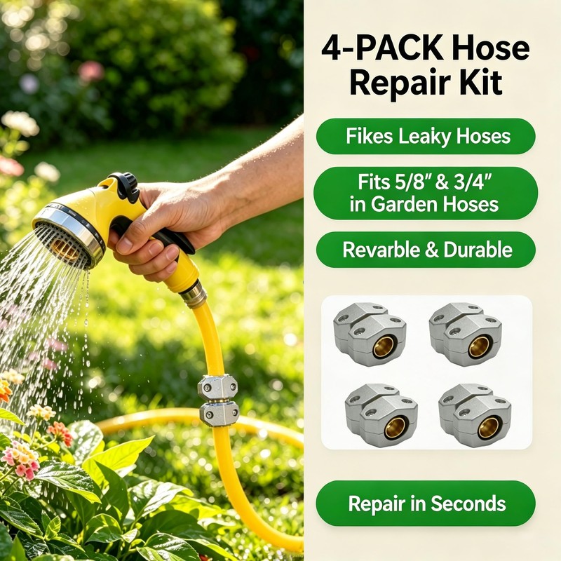 5/8" 3/4" Hose Mender kit Aluminum & Brass Heavy Duty