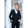HISDERN Bow Tie Pre-Tied Men's Bow Tie with Pocket Square