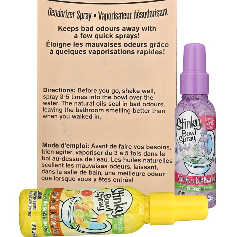Set of 4 Stinky Bowl Spray 1.85oz - Before You