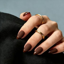 Uñas postizas almendradas con punta francesa mate corta, uñas postizas acrílicas con pegamento, 16 tamaños, 32 uñas postizas de gel suave para mujer, 