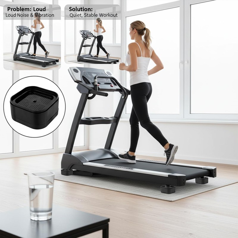 Tuieert Treadmill Incline Riser Blocks 4Pcs, Stackable Non-Slip Walking Ramp