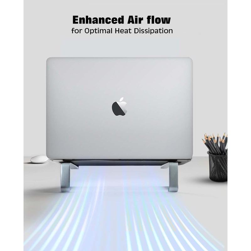 Thibault Aluminum Laptop Stand for Desk - Cooling Ergonomic Design