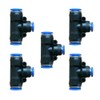 5 Pcs 10mm x 8mm x 10mm Pneumatic T Shaped
