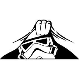Any Custom Product Stormtrooper Peeking Vinyl Decal Sticker | Cars | Walls  7 inch