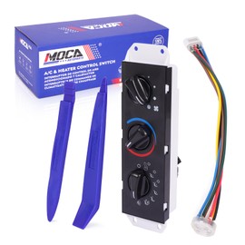MOCA AC & Heater Control Switch fits 1999-2001 for Jeep Wrangler All Engine with Air Conditioning, 2002-2006 Wrangler All Engine with Air Conditioning, Right Hand Drive