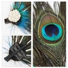 Peacock Headpiece Hair Clip, Peacock Hair Accessories, Feather Hair Accessories