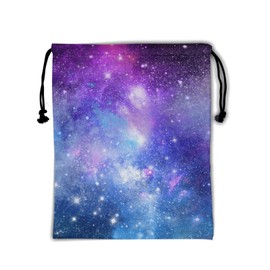 Purple Galaxy Drawstring Grip Bag - Starry Sky Grip Bags for Gymnastics Outer Space Drawstring Pouch Universe Nebula String Bag for Gym Sports Storage