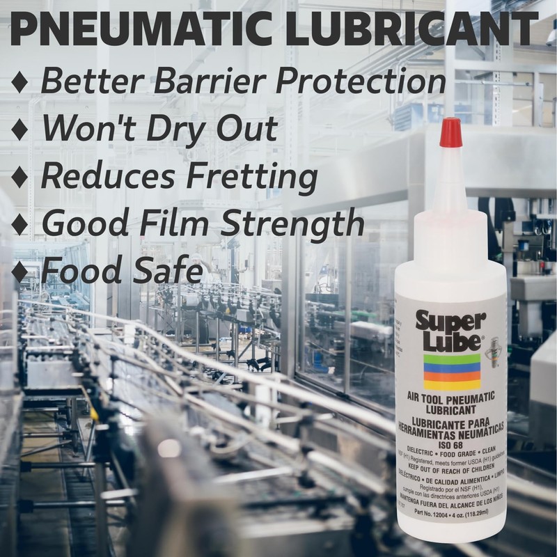 Super Lube 12032 Air Tool Lubricant, 1 quart Bottle,Translucent clear