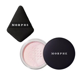 Morphe Exclusive Bake Bundle, Bake + Set Setting Powder with Dual-Sided Powder Puff - Combined Variations: Brightening Pink and Dual-Sided Powder Puff