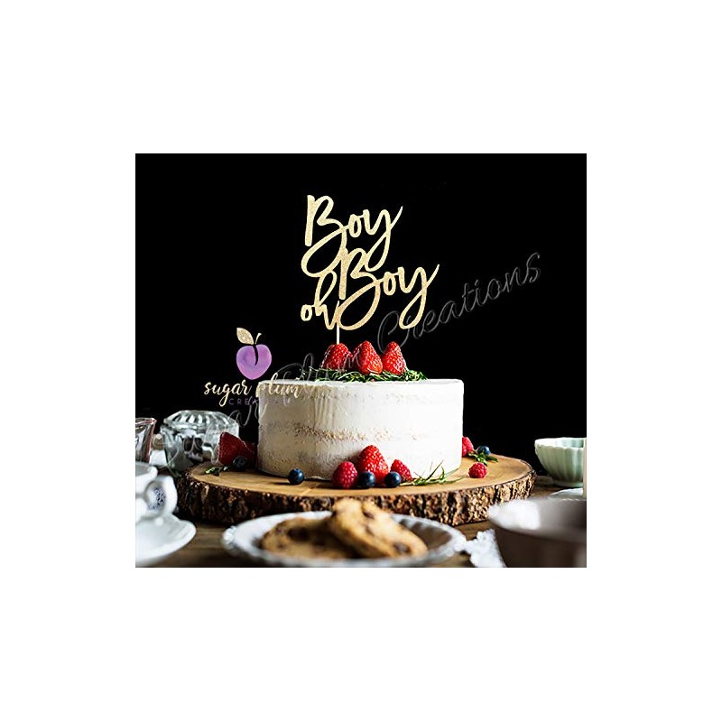 Sugar Plum Creations Boy Oh Boy - Decoración para tartas