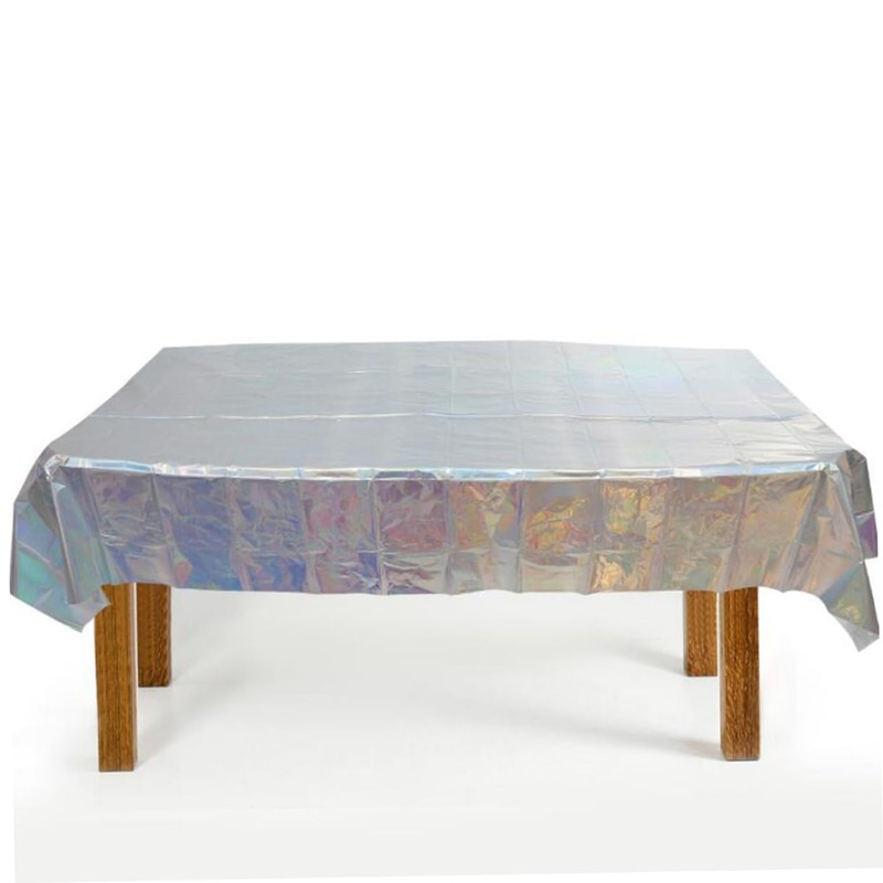 Ciieeo 2pcs Iridescent Tablecloth Rectangle Table Cover Party Supplies for