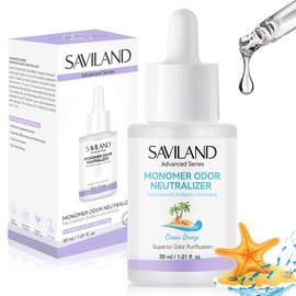 SAVILAND Advanced Monomer Odor Neutralizer: 30 ml Superior Odor Purification Monomer Drops Odor Out for Acrylic Nail Liquid with Dropper for Nail Tech Acrylic Nails Salon Ocean Breeze