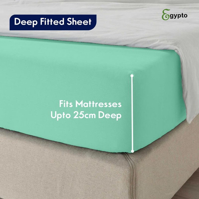 Egypto Super King Fitted Sheet – Soft & Breathable 10"