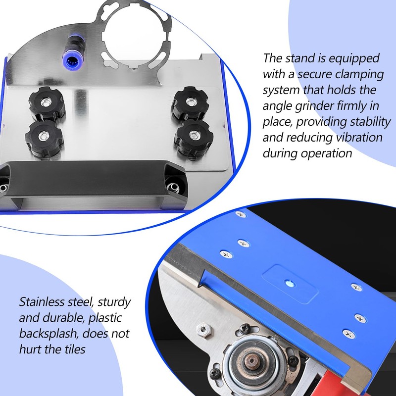 Angle Grinder Stand for Tiles, 45° Chamfer Cutting, Height Adjustable,