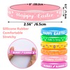 Lesnala 48 PCS Easter rubber wristband 6 styles Easter decoration
