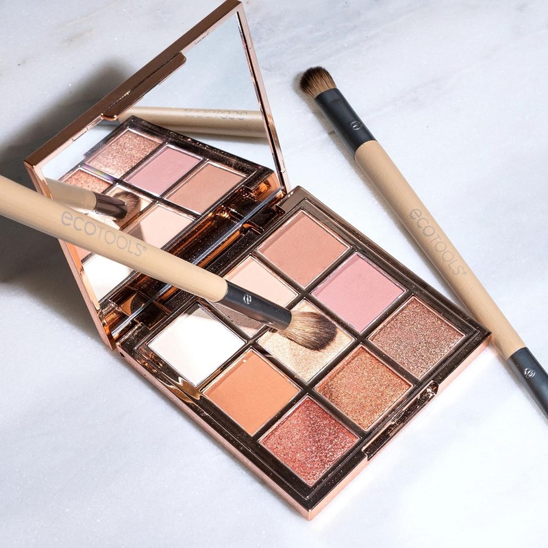 EcoTools Eye Enhancing Duo, Set de 2 Brochas para sombras