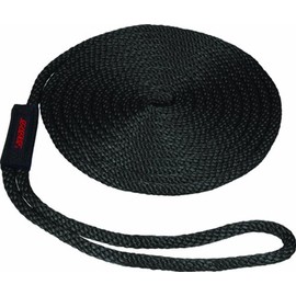 SeaSense Solid Braid MFP Dock Line with Chafe Guard, 1/2-Inch x 15-Feet, Black