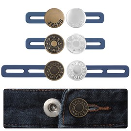 KUNTAERY 6PCS Button Extenders for Jeans, Pants Waistband Expanders, Instant Waist Extender Buttons for Women and Men, No Sew Jeans Waist Extension 1.1-1.8 Inches