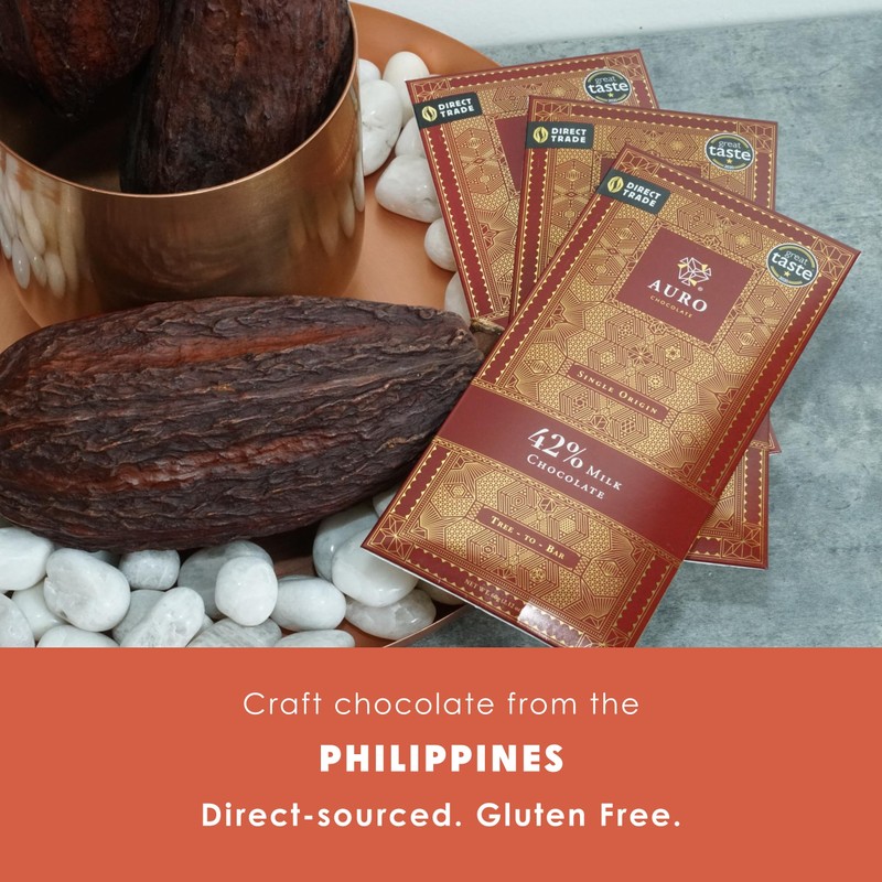 Auro 42% Milk Chocolate 3 Pack - Filipino Chocolate -