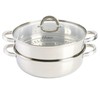 Oster Sangerfield 11-Inch Stainless Steel Everyday Cookware Pan with Steamer