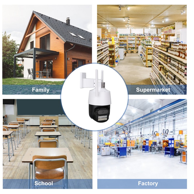Outdoor Security Camera Dome WiFi IP Monitor AI Alarm Two