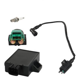 Silscvtt Ignition Coil CDI Box Starter Solenoid Relay Replacement for Kawasaki Bayou 220 250 KLF220 KLF250 1996-2011 Replacement for 21121-1160 92070-1019 21119-1457