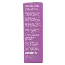 EARTH SCIENCE - Maximum Hydration Hyaluronic Acid Serum for Moisturizing & Anti-Aging (1 oz.)