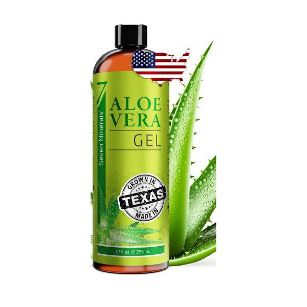 Seven Minerals Organic Aloe Vera Gel from freshly cut 100%