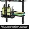Orimade Over the Door Shower Caddy Adjustable 5 Tier Black,Bathroom
