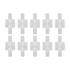 DOACT 10 Pcs Hose Check Valve, Water Stop Check Valve, Hose Check Valve, PP Material, Non-Toxic, Odorless, Ozone Resistant, High Temperature Resistant, 0.3 inch (8 mm) Translucent