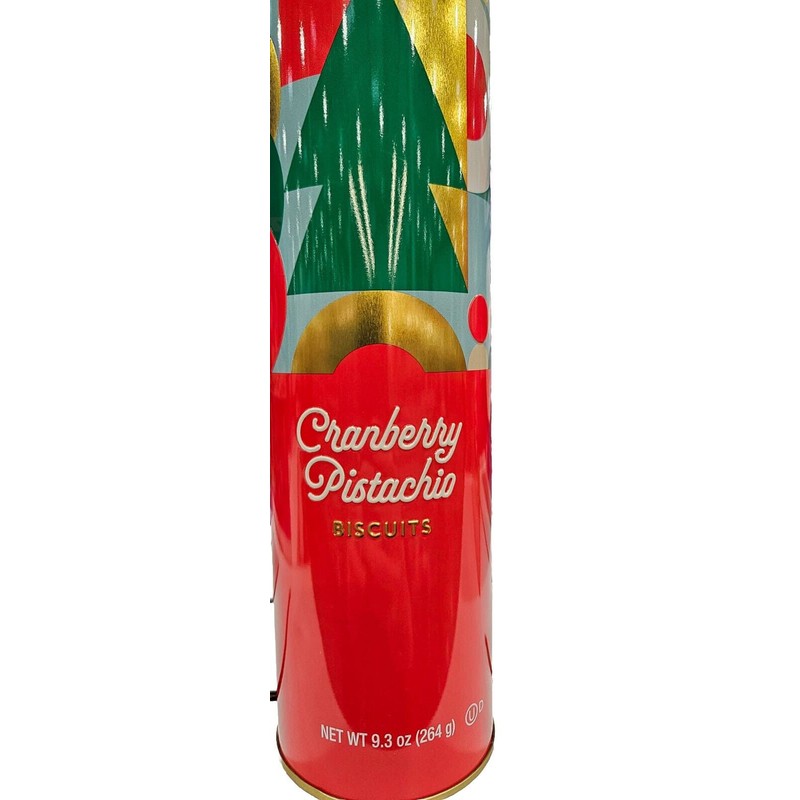 Davids Cookies David’s Cookies Cranberry Pistachio Biscuits 9.3 Ounce, Tin