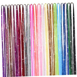 Vaguelly 1 Set Sparkling Hair Tinsel Extensions Color Hair Strings for Braiding Versatile Styling Accessories for Parties and Everyday Looks