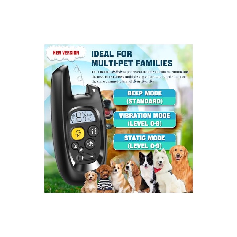 Dog Shock Collar with Remote Control- Training Collar for Small