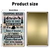 QYAYIK Camping Rules Sign, Funny Camping Wall Decor for Camper,