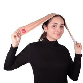 Mu Lan Gripband | Double Grip Hair Scarf Shawl | Anti-slip Non-slip Velvet Headband Adjustable Wig Comfort (Light Beige)
