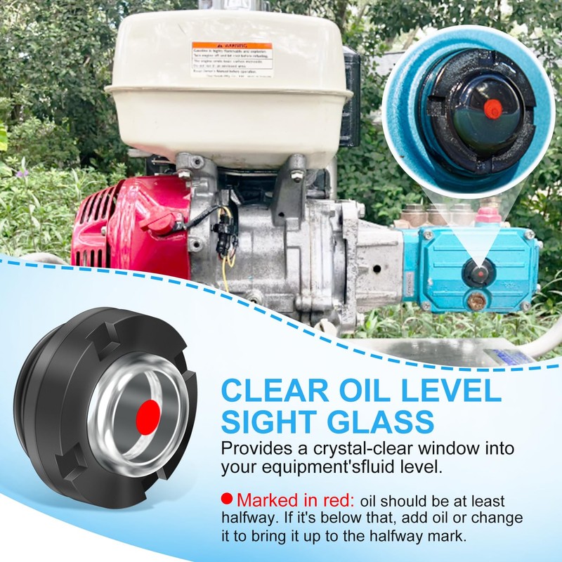 92241 Oil Level Sight Glass W/Gasket Bubble Style for Cat