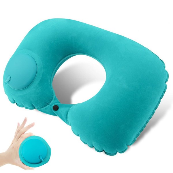 Dlmlemu Portable Travel Pillow, Neck Pillow for Travel, Inflatable U-shaped