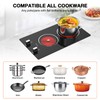 Nafewin 2 Burner Electric Cooktop, 2100W Electric Stove Top Hot