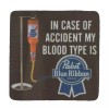 Pabst Blue Ribbon Beer COASTER - PBR IV Bottle -